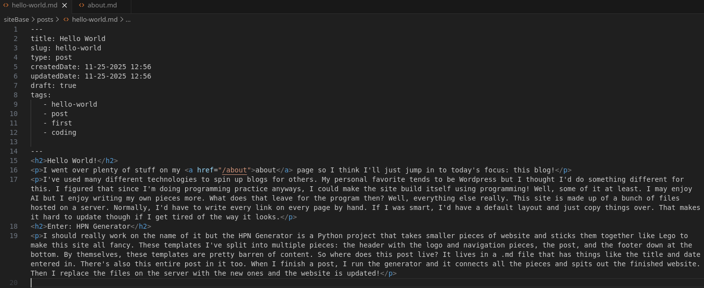 Screenshot of this page's .md file in VSCode